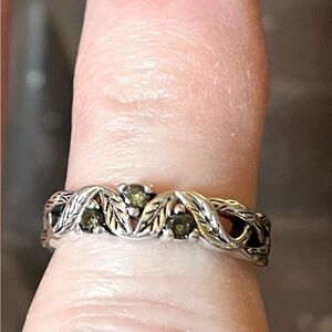 Silver Vine and Leaves Ring Size 5 1/2